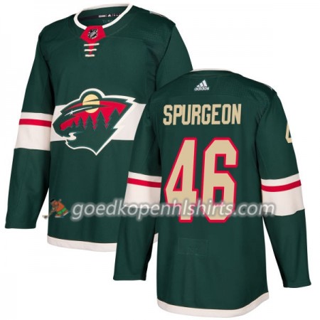 Minnesota Wild JaRot Spurgeon 46 Adidas 2017-2018 Groen Authentic Shirt - Mannen